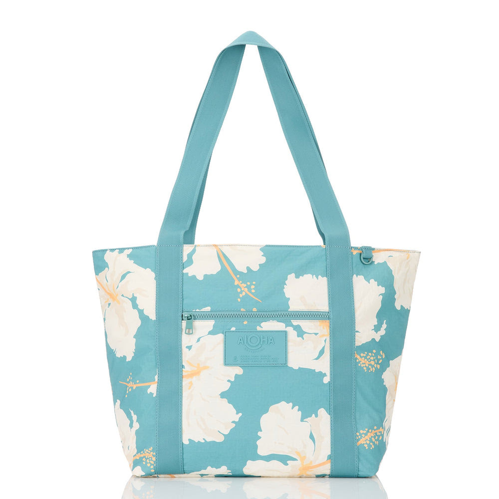 Water-Resistant Zipper Tote - Floral Print
