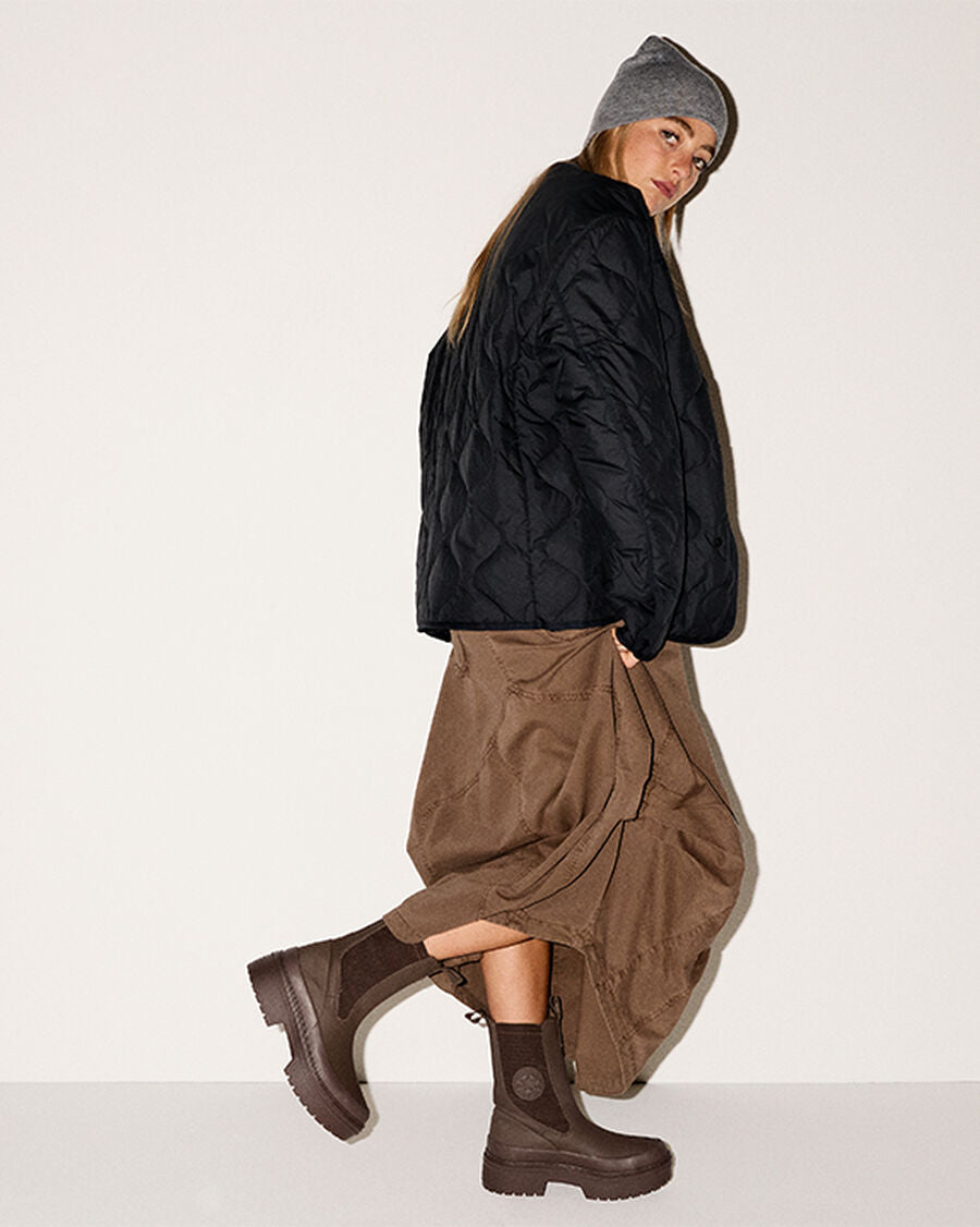 Women's Leather Lug Sole Chelsea Boot - Black - Totally Fudged/Totally Fudged