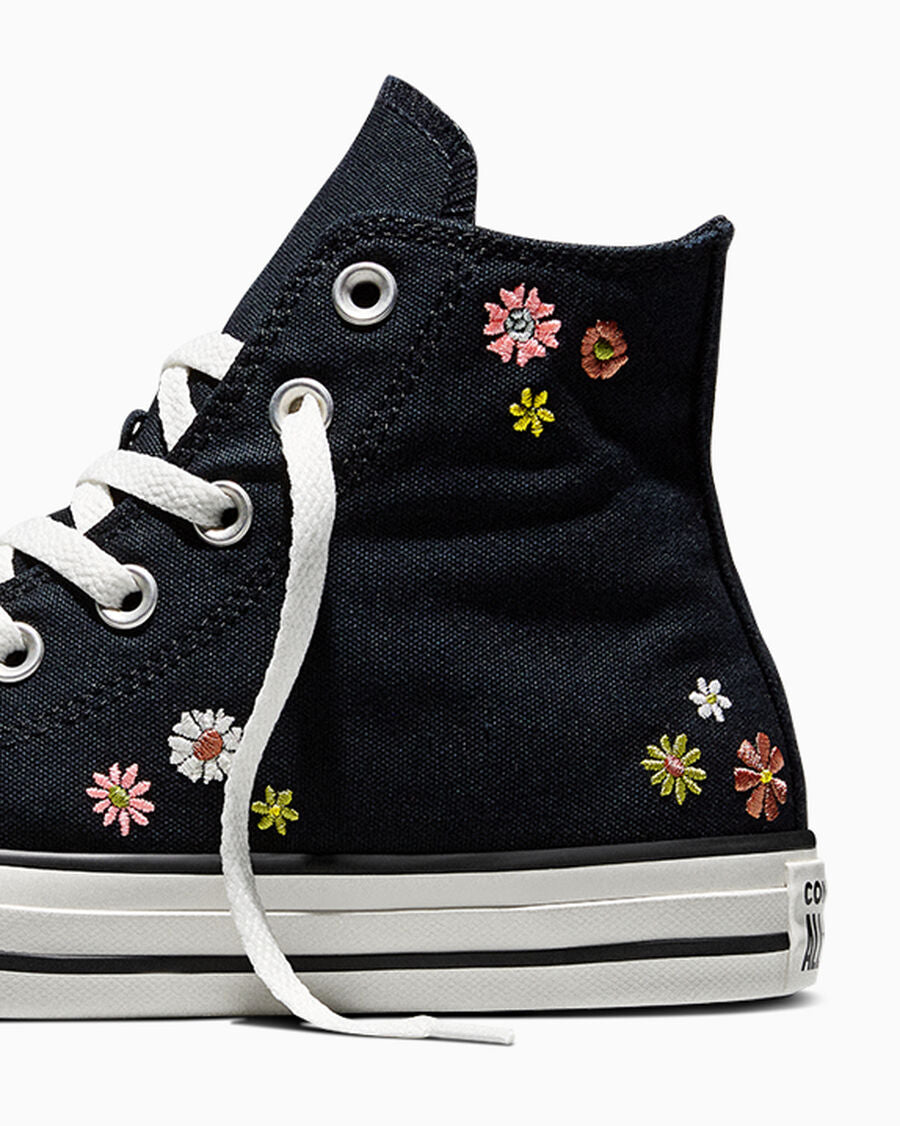 Women's Embroidered Floral Canvas High Top
