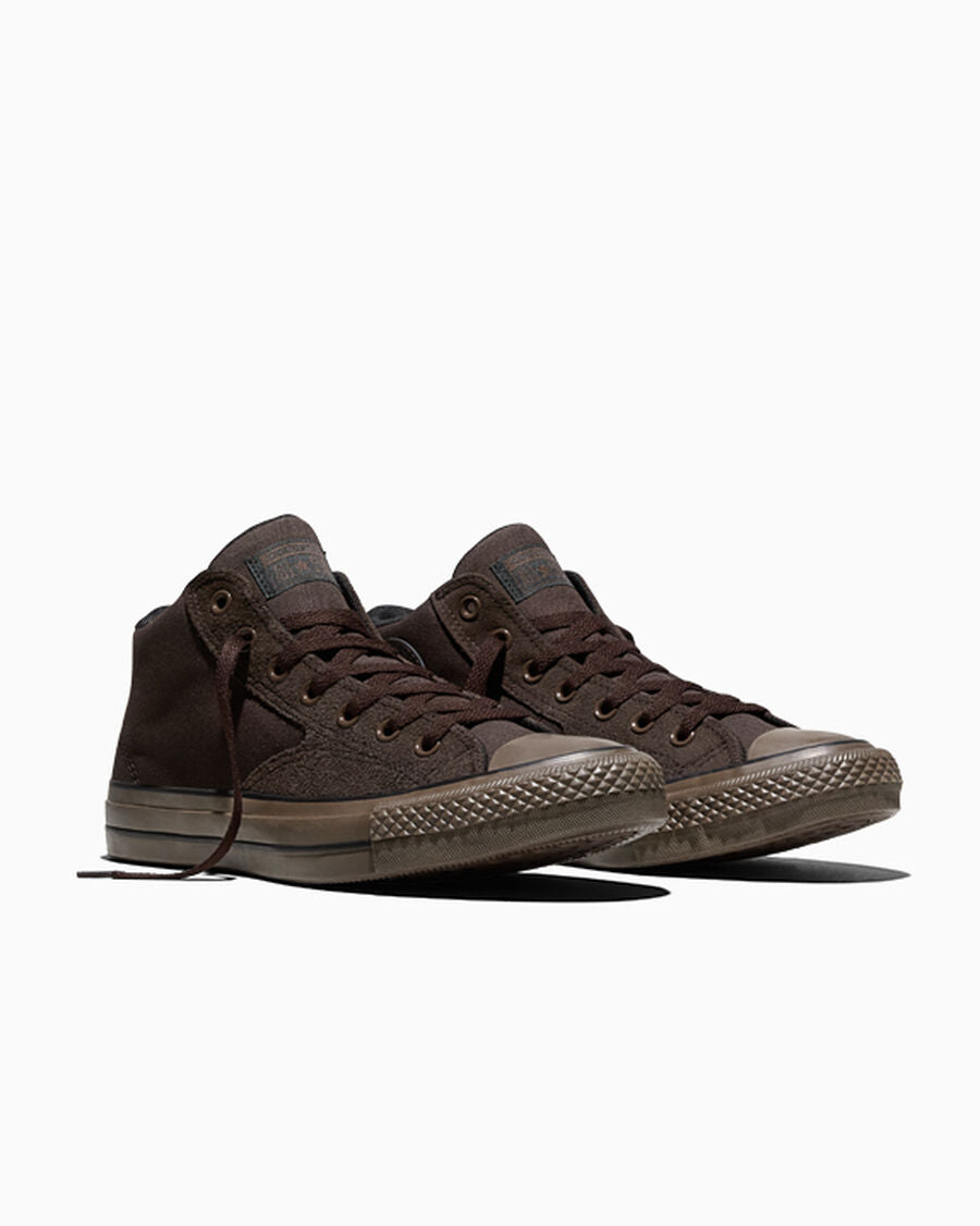 Canvas And Suede Mid Top Sneaker - Fresh Brew/Black/Brown