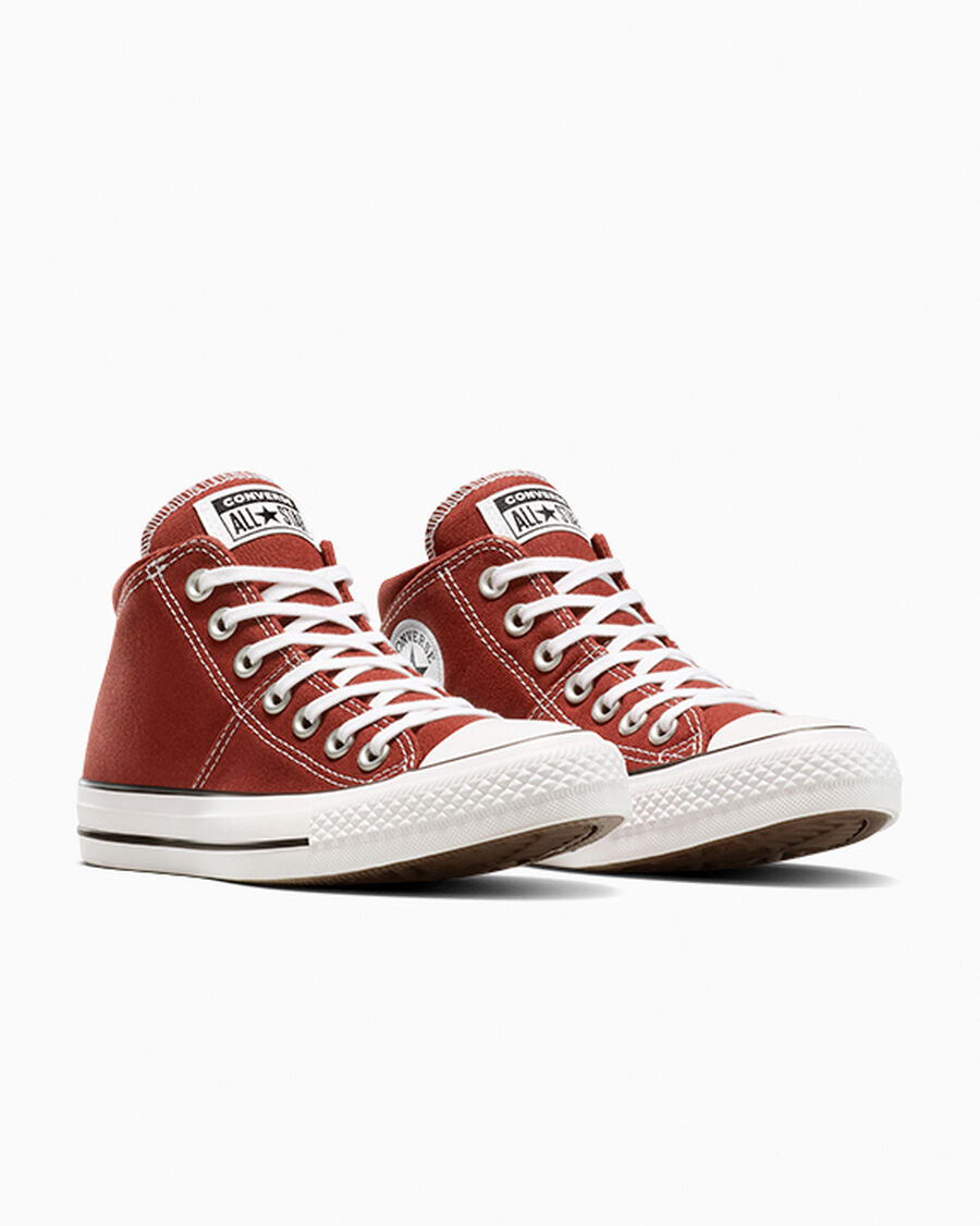 Women's Canvas Mid Top Sneaker - Rottin Apple Red/White/Black