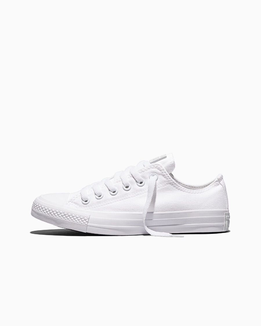 Canvas Low-Top Sneaker - Multiple Colors - White Monochrome