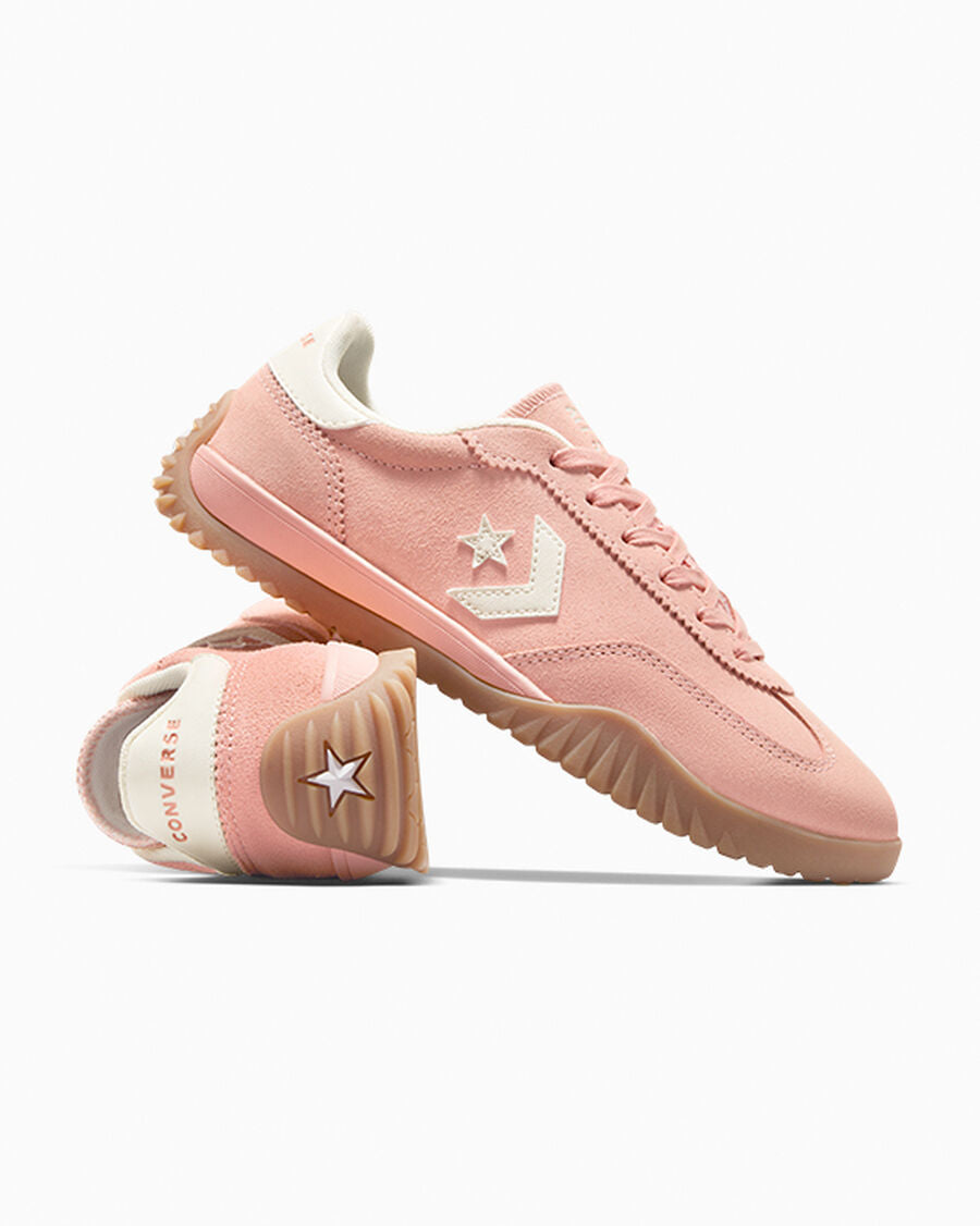 Nylon And Suede Low Top Sneaker - Flamingo Fade/Egret