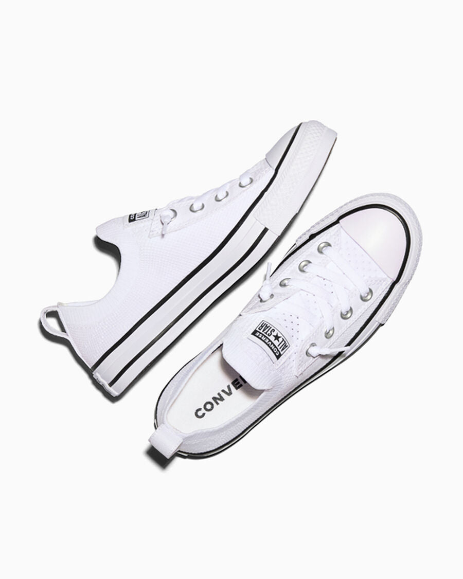 Women's Knit Slip-On Low-Top Sneaker - White/Black/White