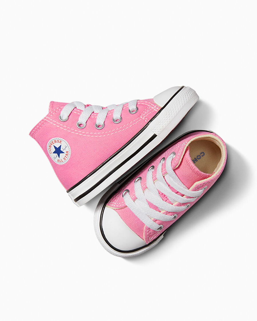 Toddler Canvas High-Top Sneaker - Multiple Colors - Pink
