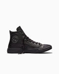 Leather High Top Sneaker - Black - Black Mono