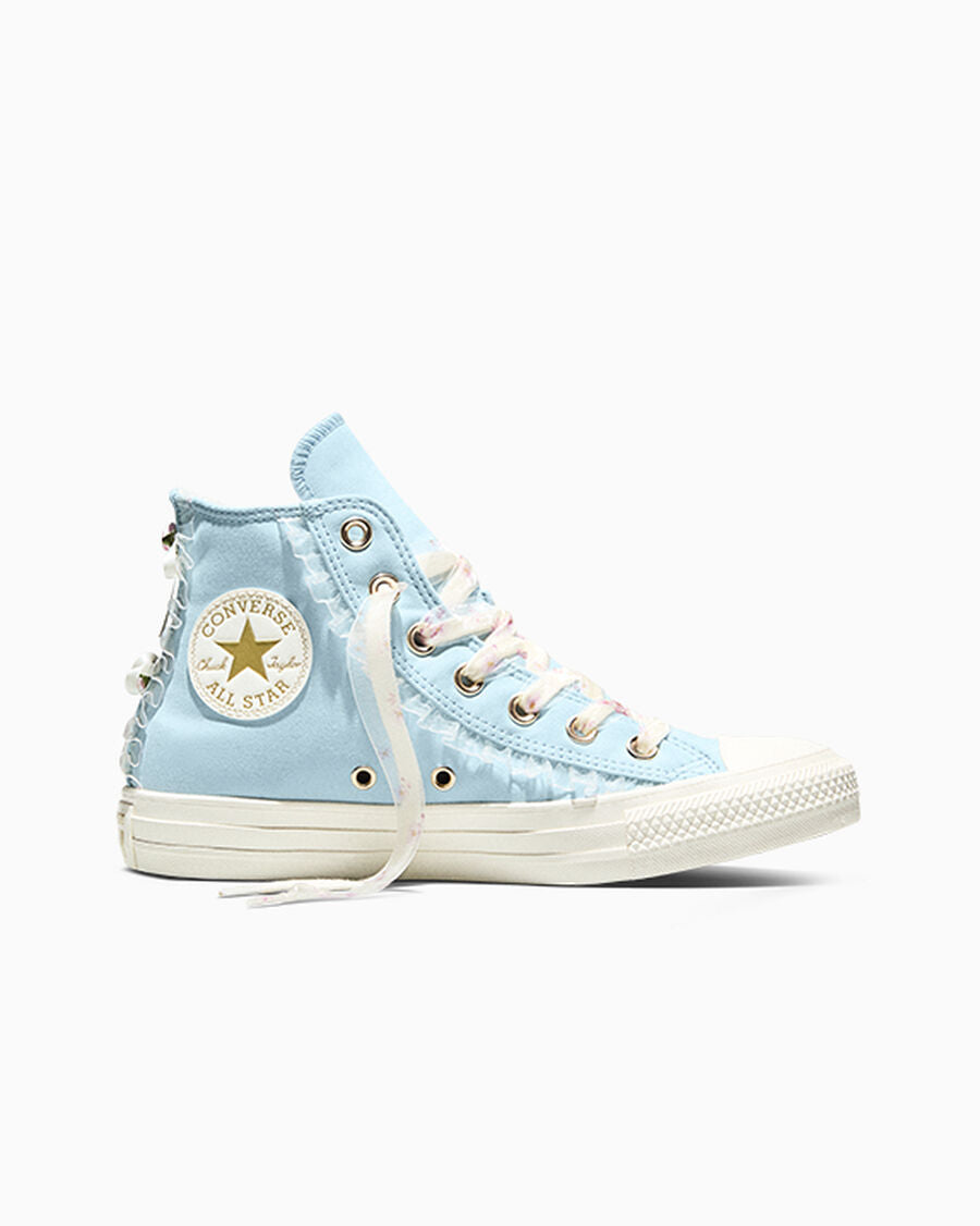 Women's Floral Ruffle High Top Sneaker