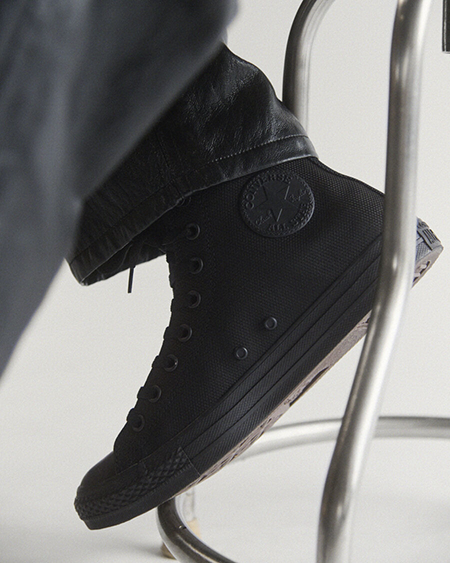 Reinforced High Top Sneaker - Black/Black/Black