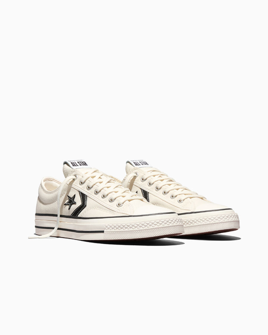 Canvas Skate Low Top Sneaker - Vintage White/Black/Vintage White