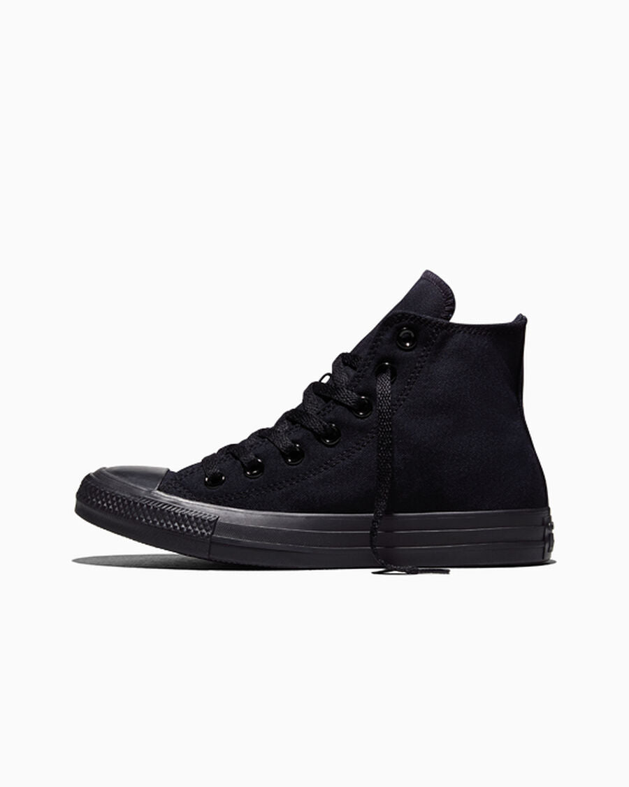 Canvas High-Top Sneaker - Multiple Colors - Black Monochrome