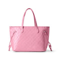 Vegan Leather Laptop Tote - Mirror Pink