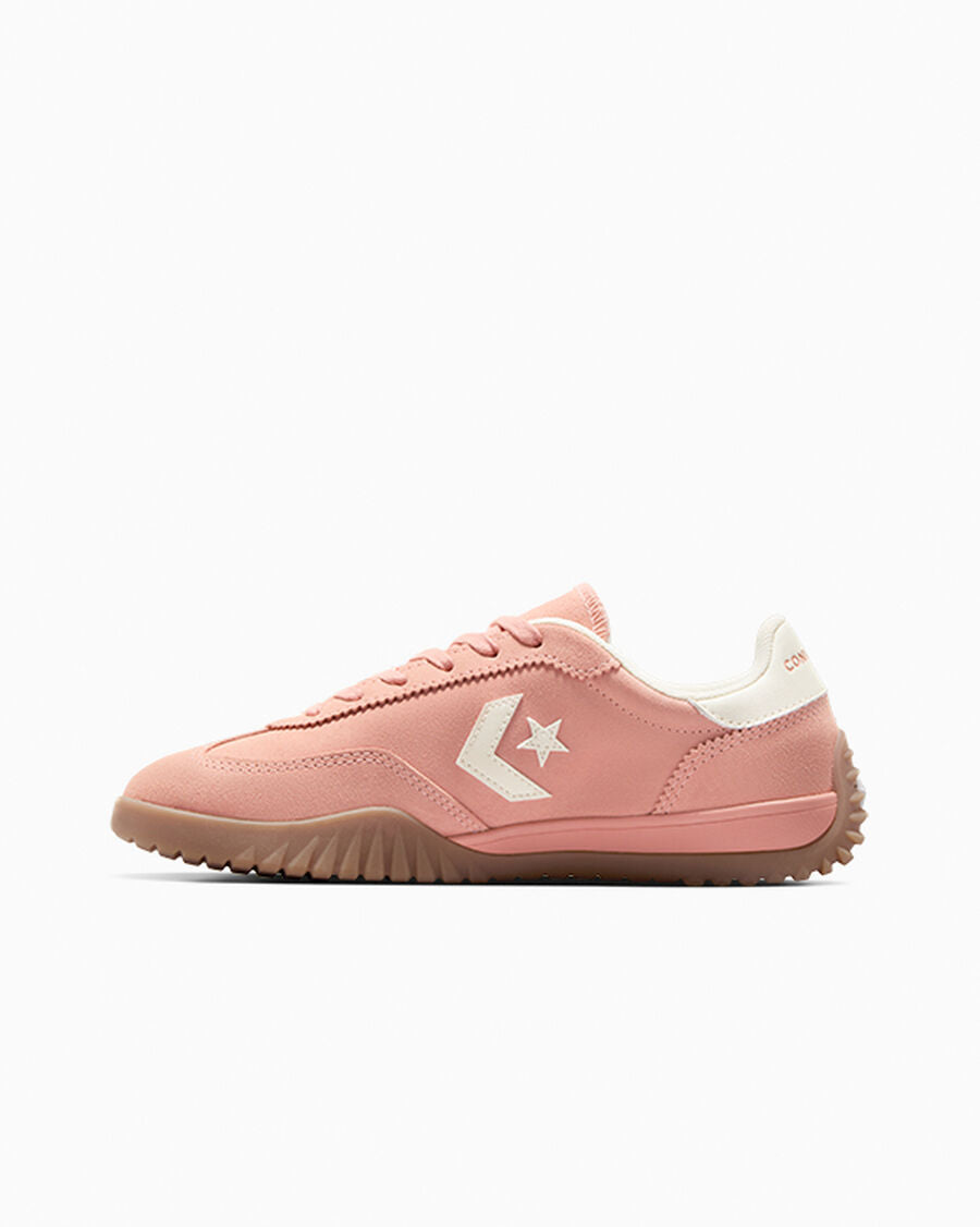 Nylon And Suede Low Top Sneaker - Flamingo Fade/Egret