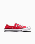 Canvas Slip-On Low Top Sneaker - Black - Varsity Red