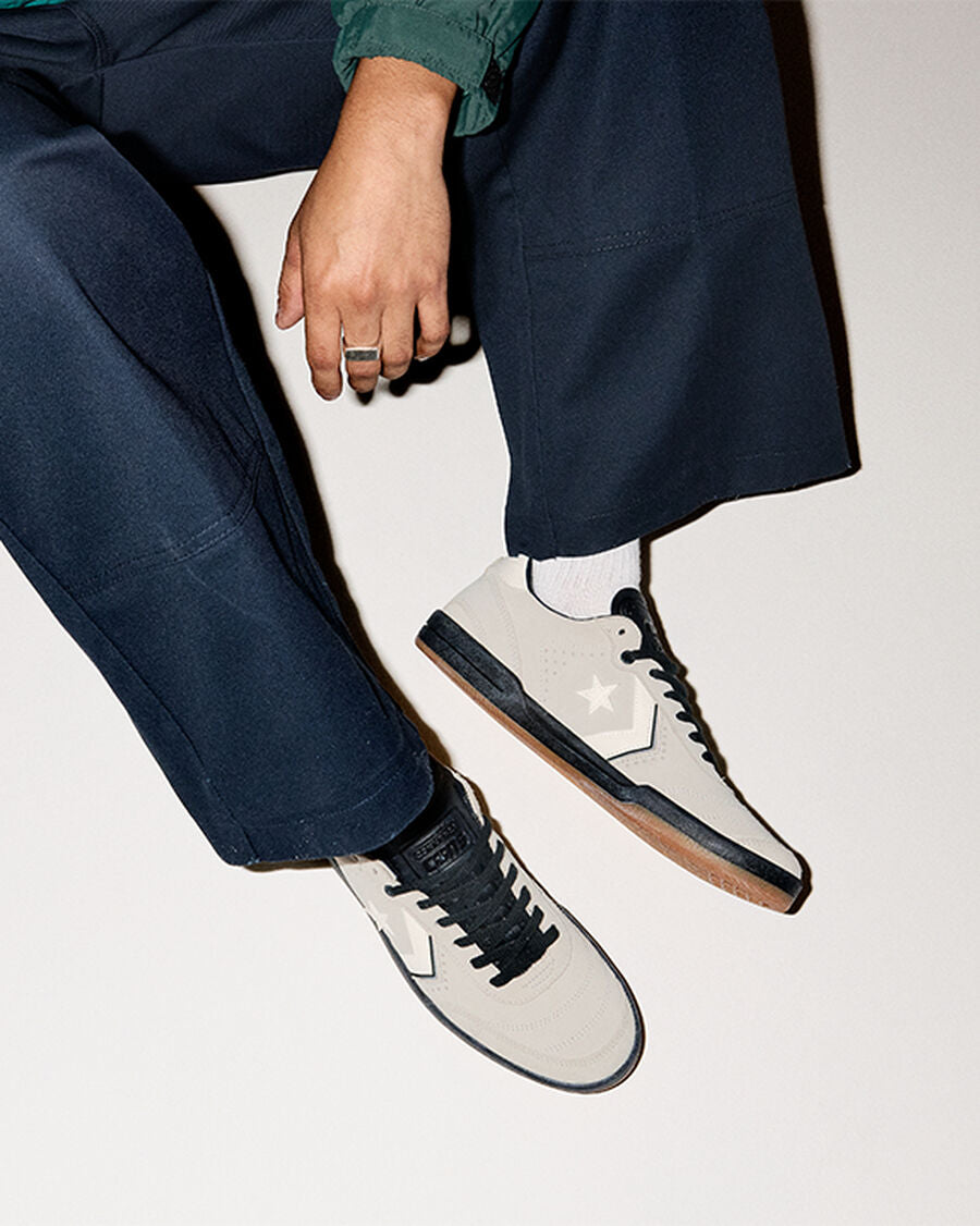 Suede Skate Low Top Shoe - Egret/Black/Gum