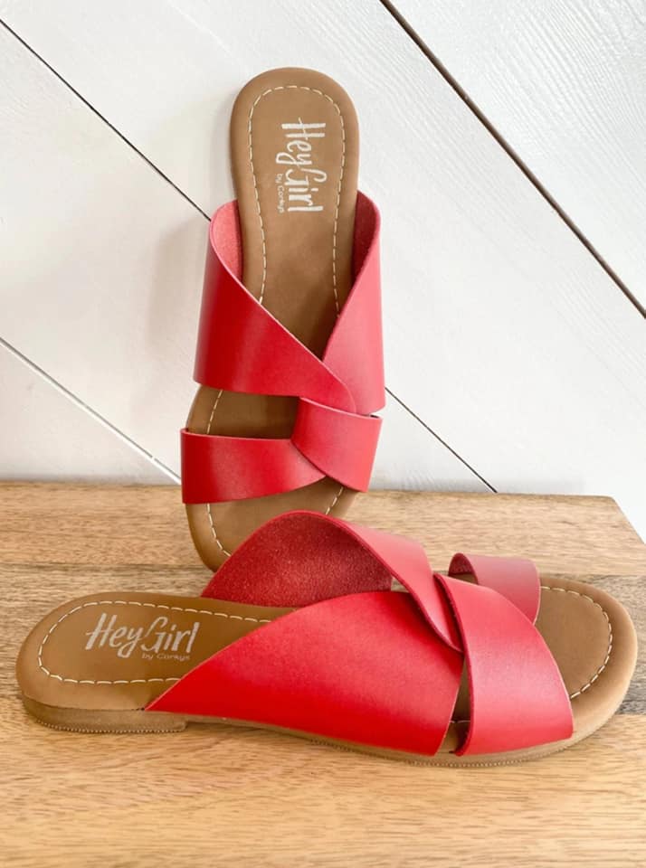 Corky's Hey Girl Slide RED or WHITE