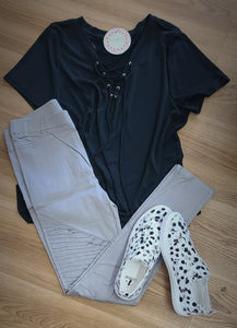 GRAY STRETCH PANTS