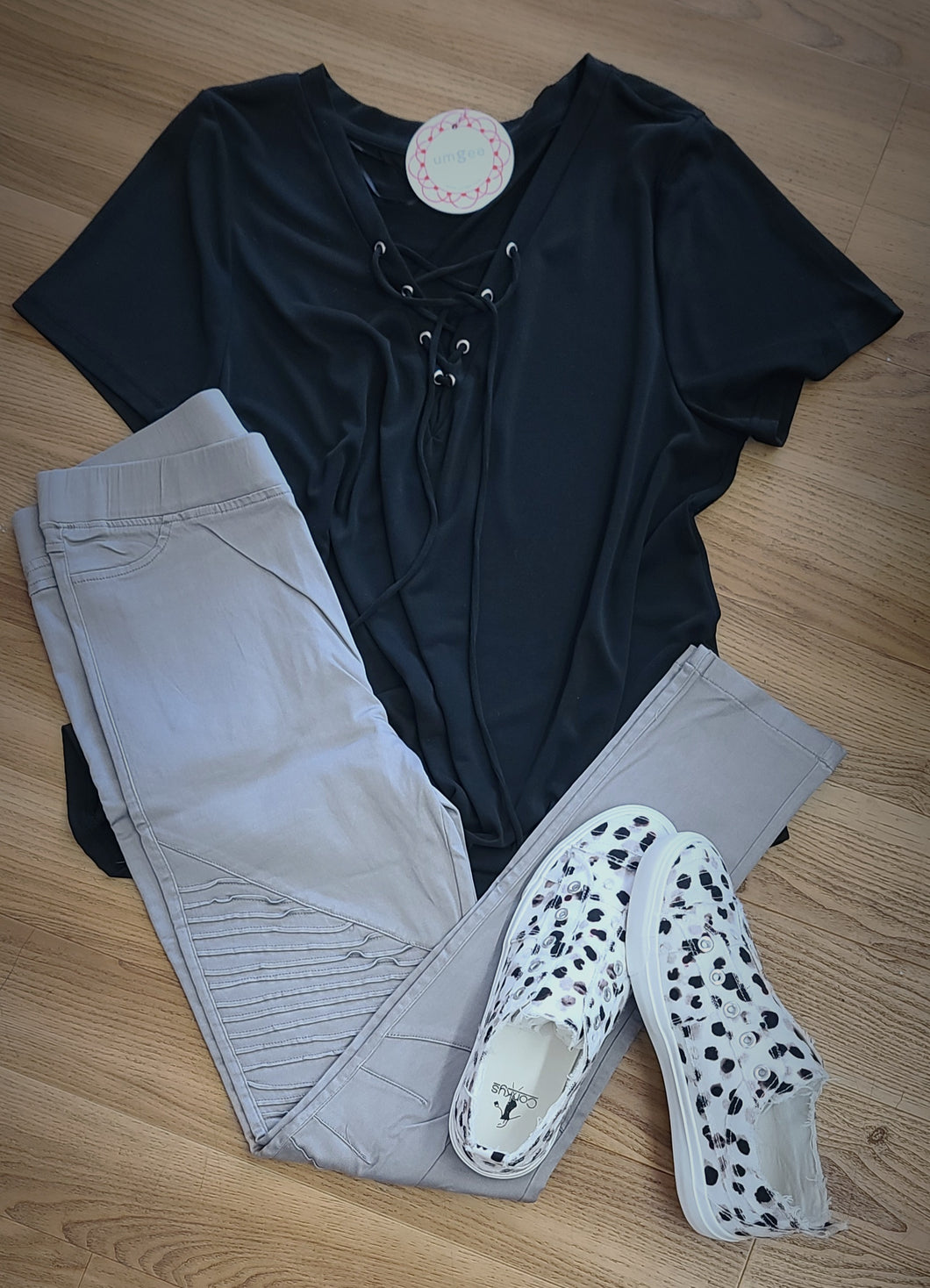 GRAY STRETCH PANTS