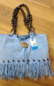 'OCTAVIA' Blue Cotton Bag