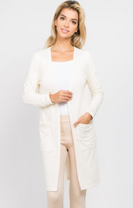 Womans long sleeve Ivory cardigan