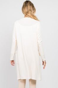 Womans long sleeve Ivory cardigan