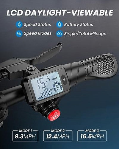 URBANMAX Electric Scooter With Seat, 450W Motor, 22 Miles Range, Black - C1