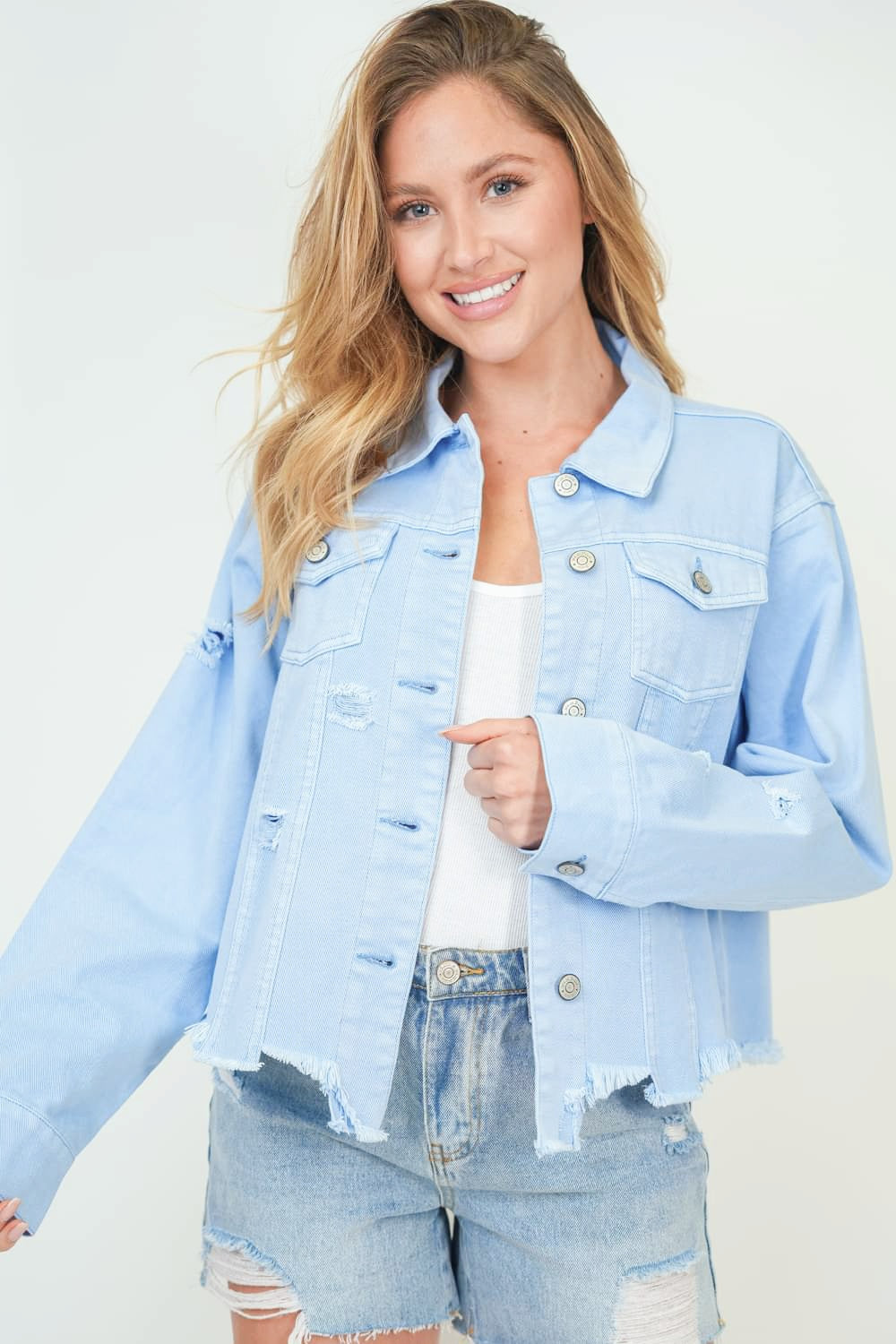 Baby Blue Denim Jacket