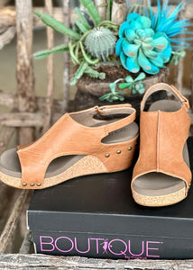 Corky's Carley Cognac Wedge Shoe