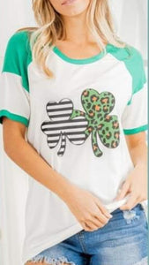 Green & White Clovers Shirt