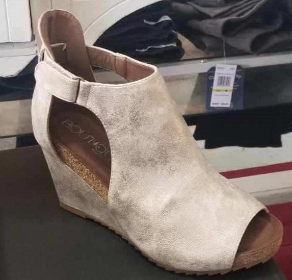 Corky's Gold Starburst Wedge  Shoe
